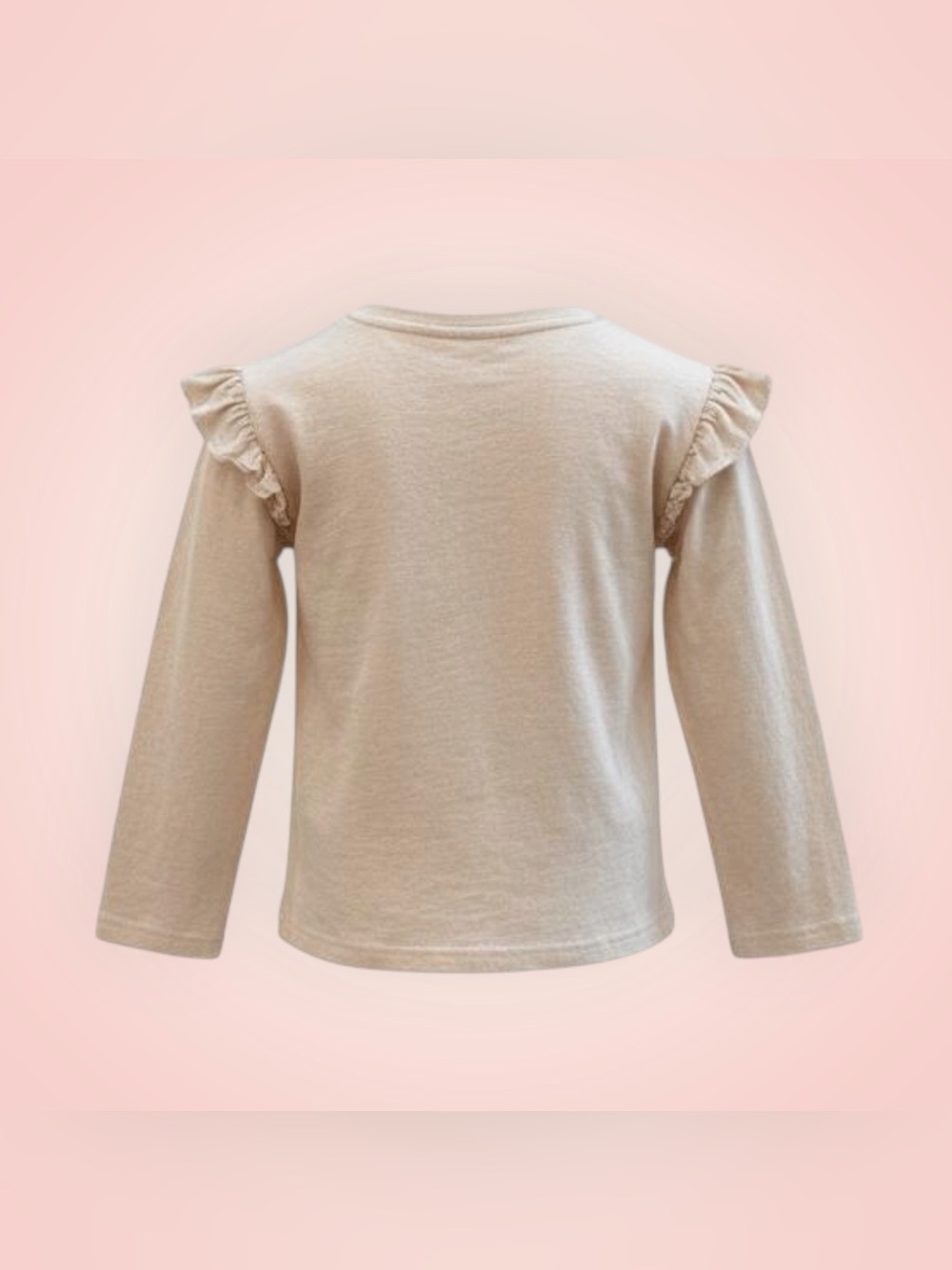 5T 6T Girls Christmas Advent Long Sleeve Ruffle Shoulders Shirt Ivory White New - Picture 3 of 14
